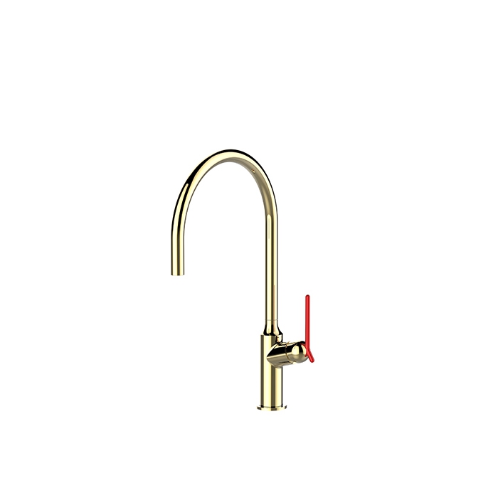 Stainless Steel Mirror/Bathroom Accessories Satin Single Handle Kitchen Faucet
