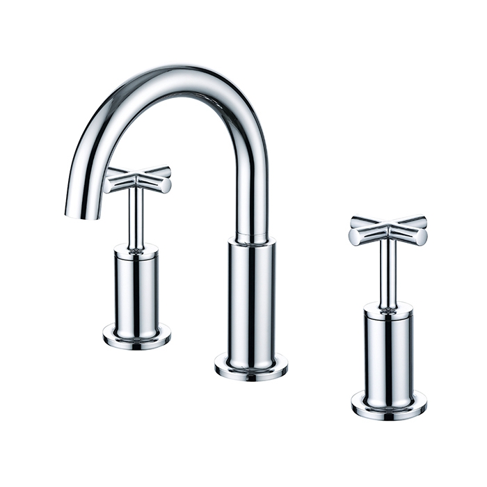 Double Handle Stainless Steel Basin Faucet