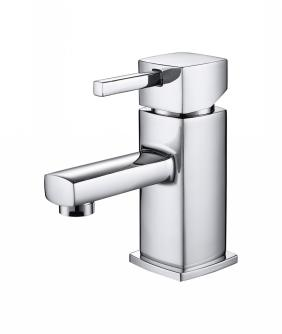 Square Minimalist Brass Basin Tap