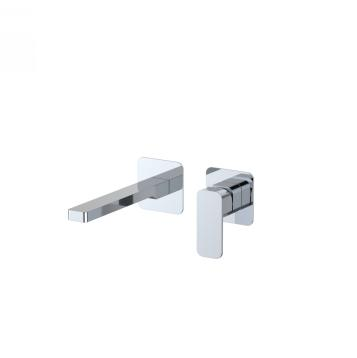 Wall-Mounted Square Brass Basin Faucet