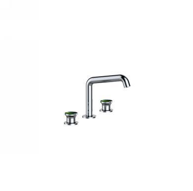 Free Sample Brass Brushed Gold Split Bathroom Independent Washbasin Split Basin Faucet