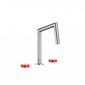European Style All Brass Basin Faucet Split Type Bathroom Brushed Gold Hot And Cold Faucet 3 Holes