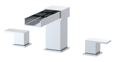Hot Sale Stainless Steel Split Basin Mixer Tap Bathroom Double Two Handles Deck Mount Chrome Basin Faucet