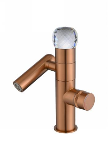 Rose Gold Crystal Rotatable Basin Faucet